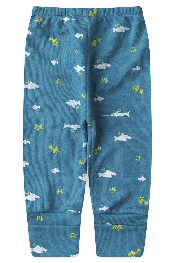 Mijão Bebê Masculino Canelado Vira Pé Petróleo Fundo do Mar (RN/P/M/G) - Top Chot