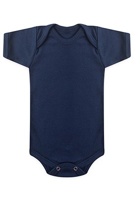 Body Bebê Canelado Escuro Liso Manga Curta (RN/P/M/G) - Top Chot