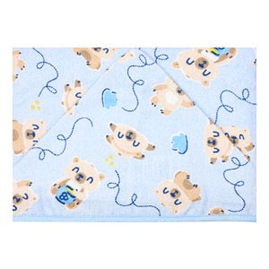 Toalha de Banho Bebê Masculina com Capuz Azul Urso e Mel - Bambi - Tamanho único - Azul