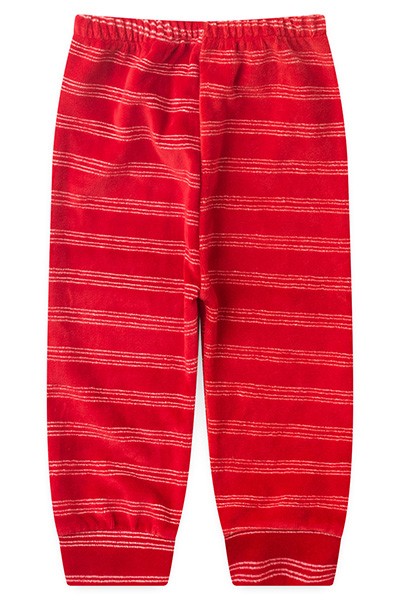 Mijão (Culote) Bebê Plush Escuro Listrado sem Pé (P/M/G) - Top Chot - Tamanho G - Vermelho
