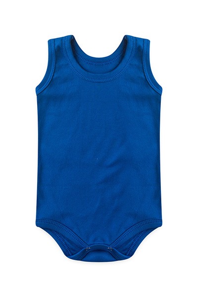 Body Bebê Canelado Escuro Liso Regata (P/M/G) - Top Chot - Tamanho M - Azul Royal
