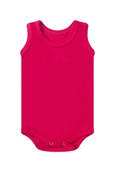 Body Bebê Canelado Escuro Liso Regata (P/M/G) - Top Chot - Tamanho G - Pink