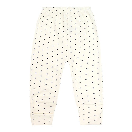 Mijão (Culote) Bebê Canelada Poá Vira-Pé (RN/P/M/G) - TOP CHOT - Tamanho M - Azul Marinho,Creme