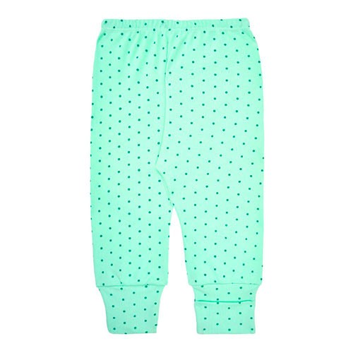 Mijão (Culote) Bebê Canelada Poá Vira-Pé (RN/P/M/G) - TOP CHOT - Tamanho M - Verde