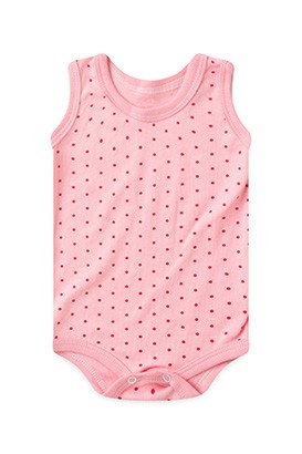Body Regata Bebê Canelado Poá (P/M/G) - TOP CHOT