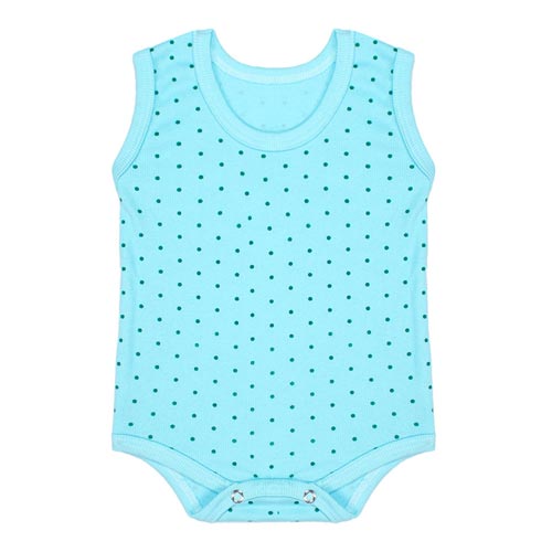 Body Regata Bebê Canelado Poá (P/M/G) - TOP CHOT - Tamanho M - Turquesa,Verde