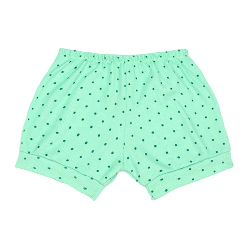 Tapa Fralda (Short) Bebê Canelado Poá (P/M/G) - Top Chot - Tamanho M - Verde