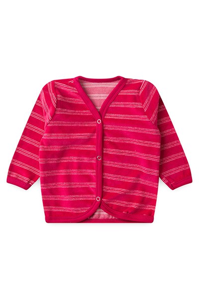 Casaquinho Bebê Plush Listrado (P/M/G) - TOP CHOT - Tamanho M - Pink