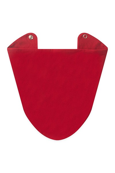 Babador Bebê Bandana Meia Malha Vermelha Liso Com Botão - Top Chot - Tamanho único - Vermelho