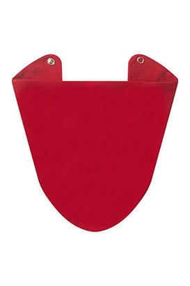 Babador Bebê Bandana Meia Malha Vermelha Liso Com Botão - Top Chot