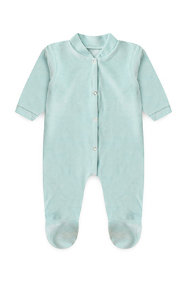 Macac�o Beb� Plush Liso Manga Longa e Com P� (RN/P/M/G) - TOP CHOT