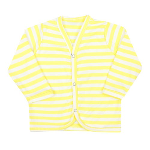 Casaquinho Bebê Suedine Listrado Amarelo (P/M/G) - Top Chot - Tamanho G - Amarelo