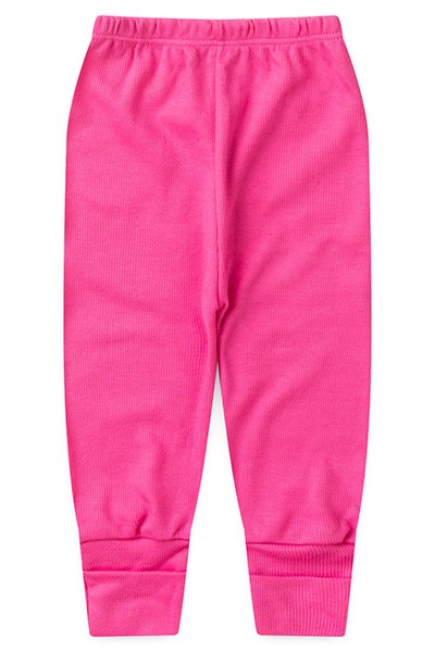 Mijão (Culote) Bebê Canelado Escuro Liso Vira-Pé (RN/P/M/G) - Top Chot - Tamanho G - Rosa