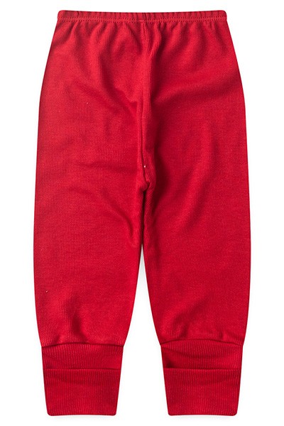 Mijão (Culote) Bebê Canelado Escuro Liso Vira-Pé (RN/P/M/G) - Top Chot - Tamanho M - Vermelho
