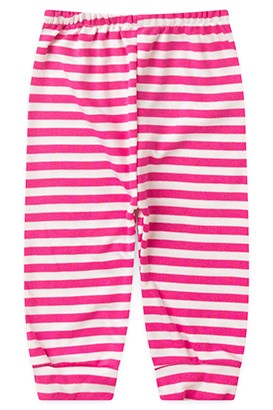 Mij�o Beb� Feminino Suedine Listrado Pink sem P� (RN/P/M/G) - Top Chot