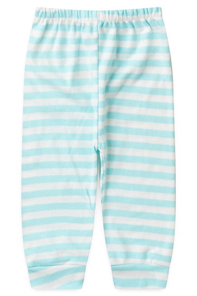 Mijão Bebê Suedine Listrado Verde sem Pé (RN/P/M/G) - Top Chot - Tamanho P - Verde,Branco