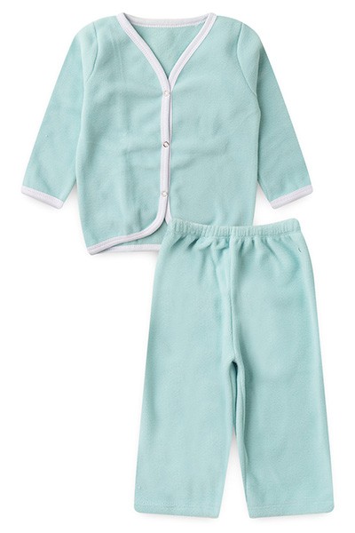 Pijama Bebê Soft Casaco e Calça Verde (1/2/3) - Top Chot - Tamanho 1 - Verde