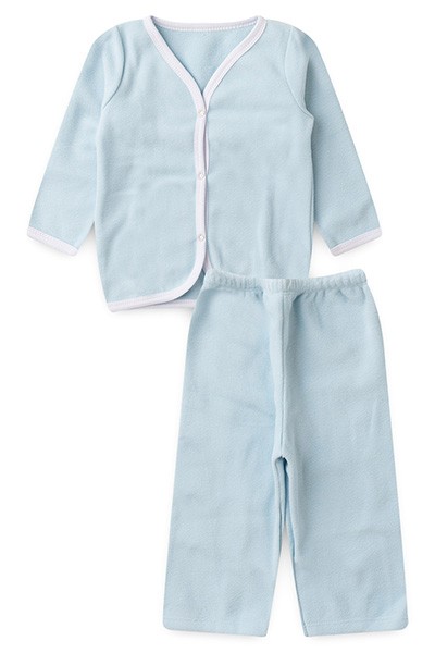 Pijama Bebê Masculino Soft Casaco e Calça Azul (1/2/3) - Top Chot - Tamanho 1 - Azul
