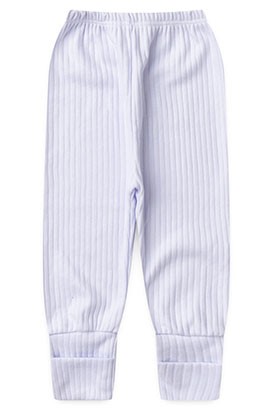 Mij�o (Culote) Beb� Canelado-Beirute Branco Liso vira P� (RN/P/M/G) - Top Chot