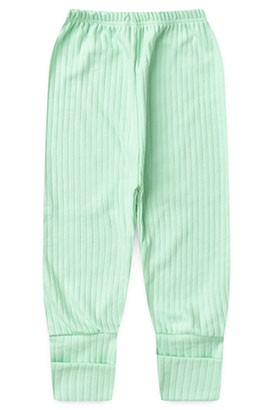 Mij�o (Culote) Beb� Canelado-Beirute Verde Liso vira P� (RN/P/M/G) - Top Chot