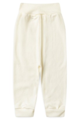 Mijão (Culote) Bebê Canelado Creme com Cós Suave Sem Pé (RN/P/M/G) - Top Chot