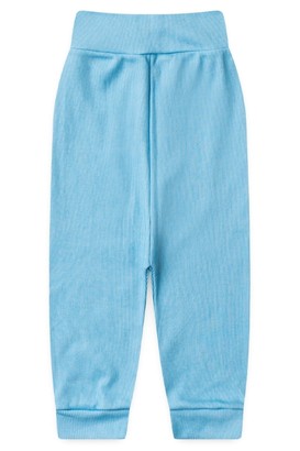 Mijão (Culote) Bebê Canelado Azul com Cós Suave Sem Pé (RN/P/M/G) - Top Chot