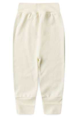 Mijão (Culote) Bebê Canelado Creme com Cós Suave Vira-Pé (RN/P/M/G) - Top Chot