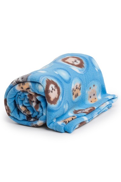 Manta Bebê Masculino Azul Safari (74cm x 95cm) - Bebê Fofuxo - Tamanho Único - Azul