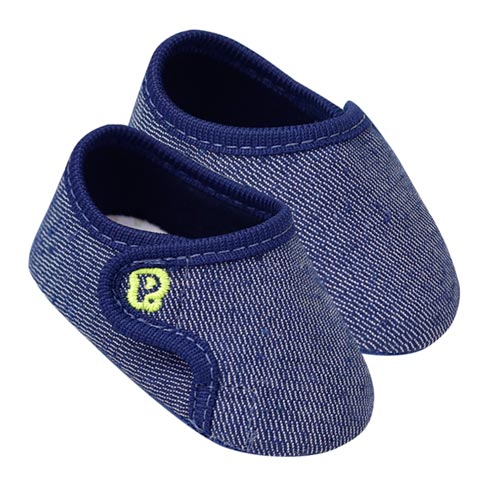 Tênis Bebê Masculino Jeans com Velcro (14 e 15) - Pimpolho - Tamanho 15 - Azul Marinho