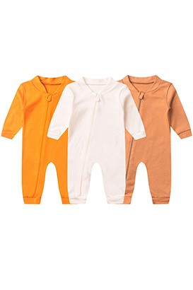 Kit Bebê (3 Peças) Macacões Suedine Lisos (RN/P/M/G/1) - Bebê Fofuxo