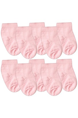 Kit Beb� (10 Pares) de Meia Rosa Lisa (16 a 23) - Beb� Fofuxo