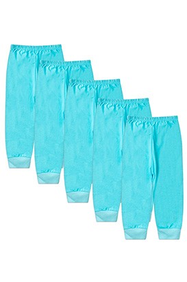 Kit Bebê (5 Peças) Mijão Meia Malha Turquesa Sem Pé (RN/P/M/G) - Bebê Fofuxo