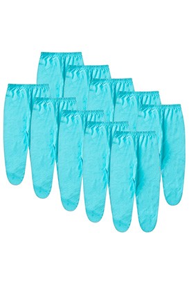 Kit Bebê (10 Peças) Mijão Meia Malha Turquesa Com Pé (RN/P/M/G) - Bebê Fofuxo