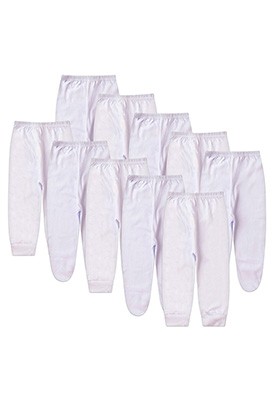 Kit Beb� (10 Pe�as) Mij�o Malha com P� e sem P� Branco (RN/P/M/G) - Beb� Fofuxo