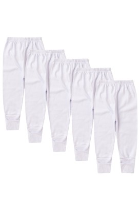 Kit Bebê (5 Peças) Mijão Canelado Branco Vira Pé (PREMATURO) - Bebê Fofuxo
