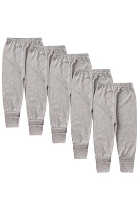 Kit Bebê (5 Peças) Mijão Canelado Mescla Vira Pé (PREMATURO) - Bebê Fofuxo