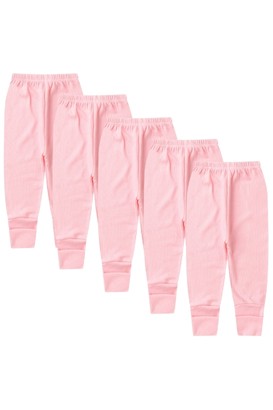 Kit Bebê (5 Peças) Mijão Canelado Rosa Vira Pé (PREMATURO) - Bebê Fofuxo