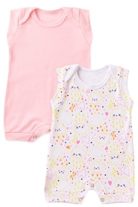 Kit 2 Banhos de Sol Beb� Branco Nuvem e Rosa (P/M/G) - Beb� Fofuxo