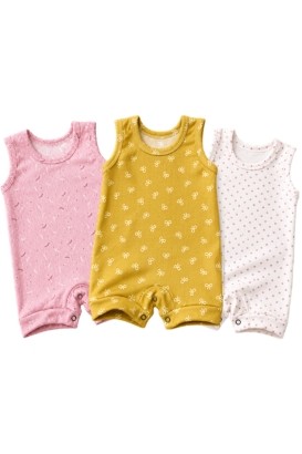 Kit 3 Banhos de Sol Canelado Estampado para Beb� Menino e Menina � P/M/G - Beb� Fofuxo